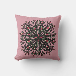 Trippy Pflanze and Eyes - Psychedelic Botanic Kissen