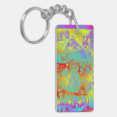 trippy Pilz Schlüsselanhänger (Vorderseite links)