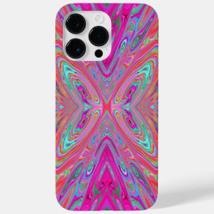Trippy Pink, Aqua und Magenta Abstrakt Butterfly Case-Mate iPhone 14 Pro Max Hülle