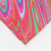 Trippy Pink, Aqua und Magenta Abstrakt Butterfly Fleecedecke (Ecke)
