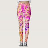 Trippy Pink Boho Leggings (Vorderseite)