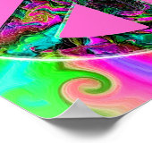 Trippy Pink Peace Sign Poster (Ecke)