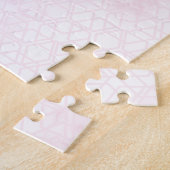 Trippy Pink Smokey Marble Geometrisch Puzzle (Seite)