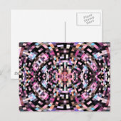 Trippy Pink und Black Geometric Postkarte (Vorne/Hinten)