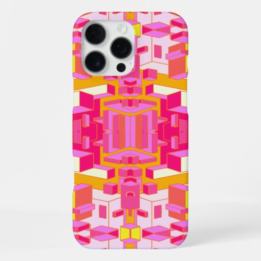 Trippy Pink und Orange Phone Case iPhone Hülle (Rückseite)