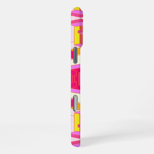 Trippy Pink und Orange Phone Case iPhone Hülle (Rechte Seite)