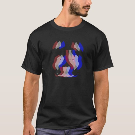 Trippy pitbull bully face for Techno Rave EDM Musi T-Shirt (Vorderseite)