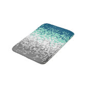 Trippy-Pixel-Abstrakte Frayromantic-Pride-Flag Badematte (Schrägansicht)