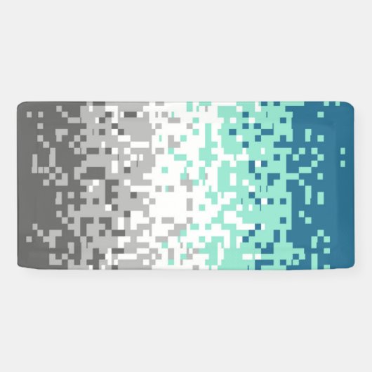 Trippy-Pixel-Abstrakte Frayromantic-Pride-Flag Banner (Horizontal)