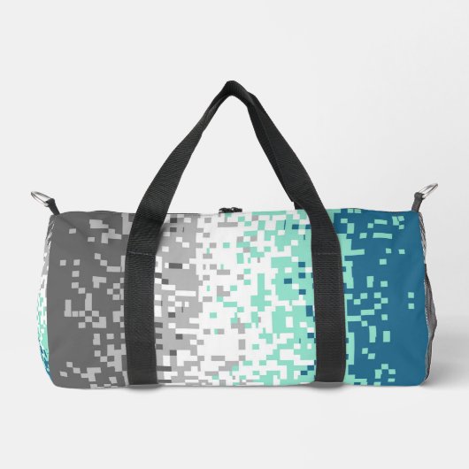 Trippy-Pixel-Abstrakte Frayromantic-Pride-Flag Duffle Bag (Vorderseite)