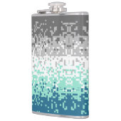 Trippy-Pixel-Abstrakte Frayromantic-Pride-Flag Flachmann (Links)
