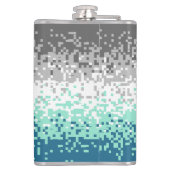 Trippy-Pixel-Abstrakte Frayromantic-Pride-Flag Flachmann (Rückseite)
