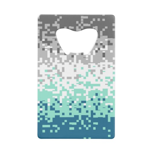 Trippy-Pixel-Abstrakte Frayromantic-Pride-Flag Geldbeutel Flaschenöffner (Vorderseite)