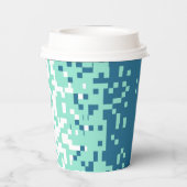 Trippy-Pixel-Abstrakte Frayromantic-Pride-Flag Pappbecher (Rückseite)
