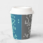 Trippy-Pixel-Abstrakte Frayromantic-Pride-Flag Pappbecher (Rechts)
