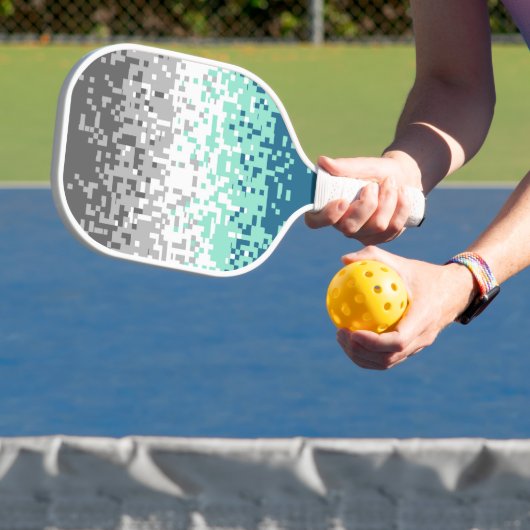 Trippy-Pixel-Abstrakte Frayromantic-Pride-Flag Pickleball Schläger (InSitu)