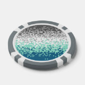 Trippy-Pixel-Abstrakte Frayromantic-Pride-Flag Pokerchips (Einzeln)