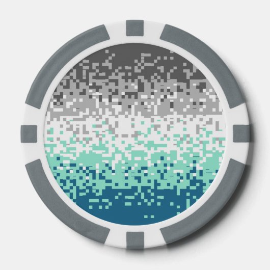 Trippy-Pixel-Abstrakte Frayromantic-Pride-Flag Pokerchips (Vorderseite)