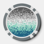 Trippy-Pixel-Abstrakte Frayromantic-Pride-Flag Pokerchips (Rückseite)