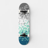 Trippy-Pixel-Abstrakte Frayromantic-Pride-Flag Skateboard (Vorderseite)