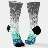 Trippy-Pixel-Abstrakte Frayromantic-Pride-Flag Socken (Gewinkelt)