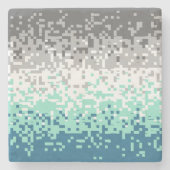 Trippy-Pixel-Abstrakte Frayromantic-Pride-Flag Steinuntersetzer (Vorderseite)