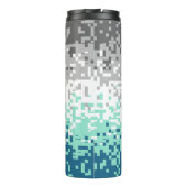 Trippy-Pixel-Abstrakte Frayromantic-Pride-Flag Thermosbecher (Rückseite)