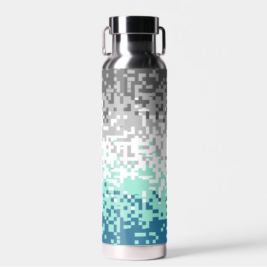 Trippy-Pixel-Abstrakte Frayromantic-Pride-Flag Trinkflasche (Vorne)
