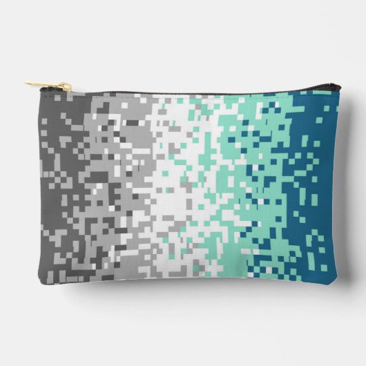Trippy-Pixel-Abstrakte Frayromantic-Pride-Flag Zubehörtasche (Vorderseite)