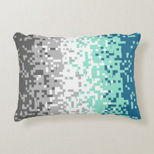 Trippy Pixelated Abstrakte Frayromantische Pride-F Dekokissen