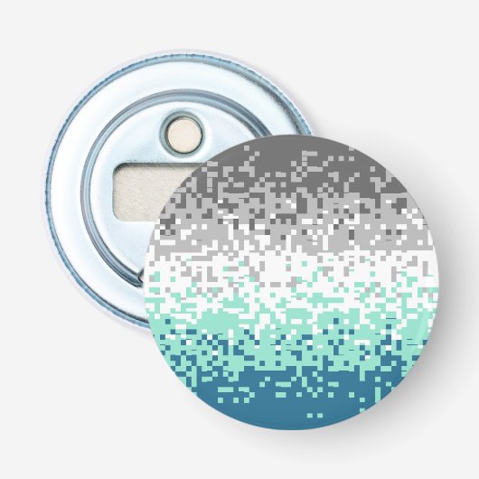 Trippy Pixelated Abstrakte Frayromantische Pride-F Flaschenöffner (Vorderseite)