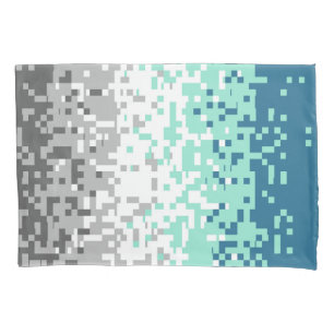 Trippy Pixelated Abstrakte Frayromantische Pride-F Kissenbezug