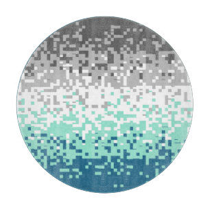 Trippy Pixelated Abstrakte Frayromantische Pride-F Schneidebrett