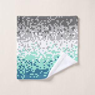 Trippy Pixelated Abstrakte Frayromantische Pride-F Waschlappen