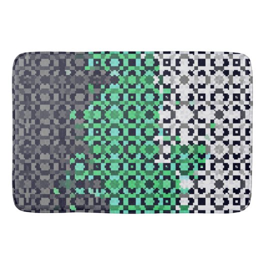 Trippy-pixeles Abstraktes Neutrois-Pride-Flag Badematte (Vorderseite)