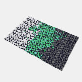 Trippy-pixeles Abstraktes Neutrois-Pride-Flag Fußmatte (Schrägansicht)