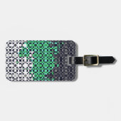 Trippy-pixeles Abstraktes Neutrois-Pride-Flag Gepäckanhänger (Vorderseite horizontal)