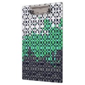 Trippy-pixeles Abstraktes Neutrois-Pride-Flag Klemmbrett (Links)