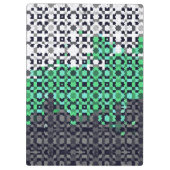 Trippy-pixeles Abstraktes Neutrois-Pride-Flag Klemmbrett (Rückseite)