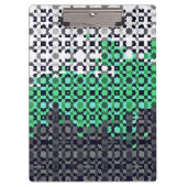 Trippy-pixeles Abstraktes Neutrois-Pride-Flag Klemmbrett (Vorderseite)