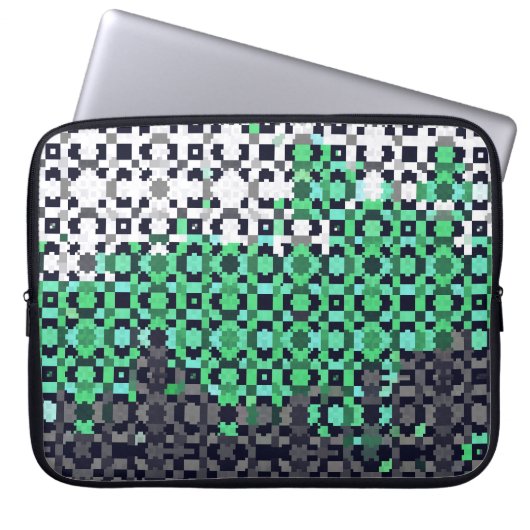 Trippy-pixeles Abstraktes Neutrois-Pride-Flag Laptopschutzhülle (Vorderseite)