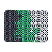 Trippy-pixeles Abstraktes Neutrois-Pride-Flag Magnet (Horizontal)