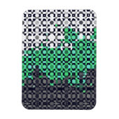 Trippy-pixeles Abstraktes Neutrois-Pride-Flag Magnet (Vertikal)