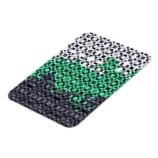 Trippy-pixeles Abstraktes Neutrois-Pride-Flag Magnet (Linke Seite)