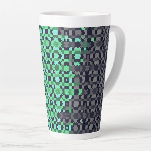 Trippy-pixeles Abstraktes Neutrois-Pride-Flag Milchtasse (Rechte Ecke)