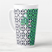 Trippy-pixeles Abstraktes Neutrois-Pride-Flag Milchtasse (Linke Ecke)