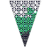 Trippy-pixeles Abstraktes Neutrois-Pride-Flag Wimpelkette (Dritte Fahne)