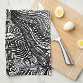 Trippy-Portrait Geschirrtuch (Viertel Falte)