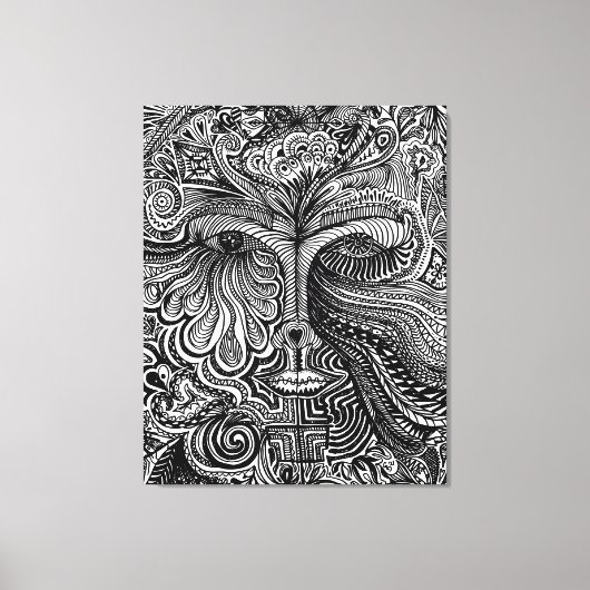 Trippy-Portrait Leinwanddruck (Vorderseite)