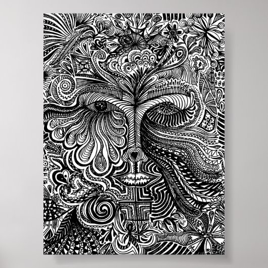 Trippy-Portrait Poster (Vorne)